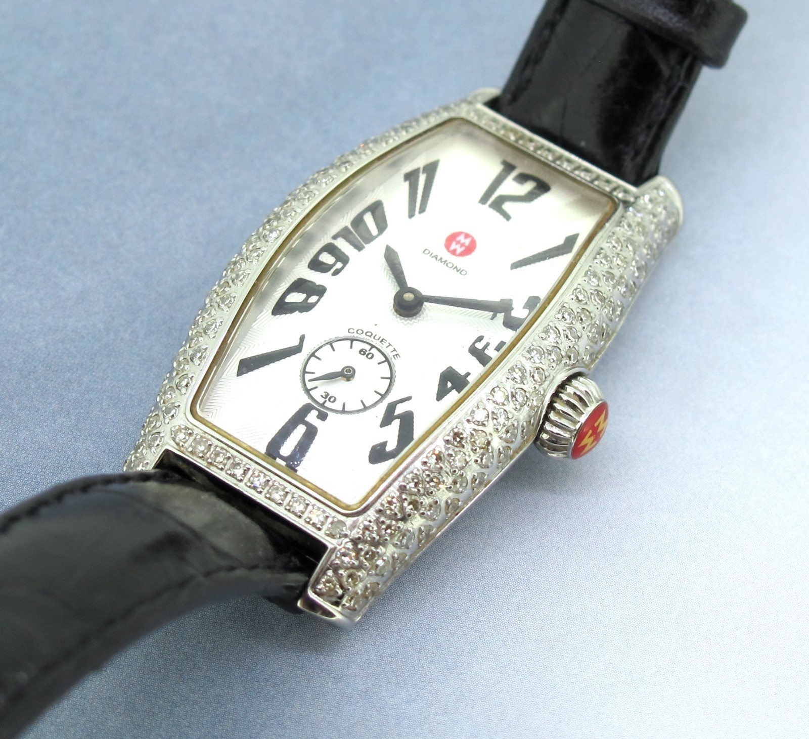 Michele Coquette L00036SS Diamond Set Quartz Watch 22.5mm x 40mm