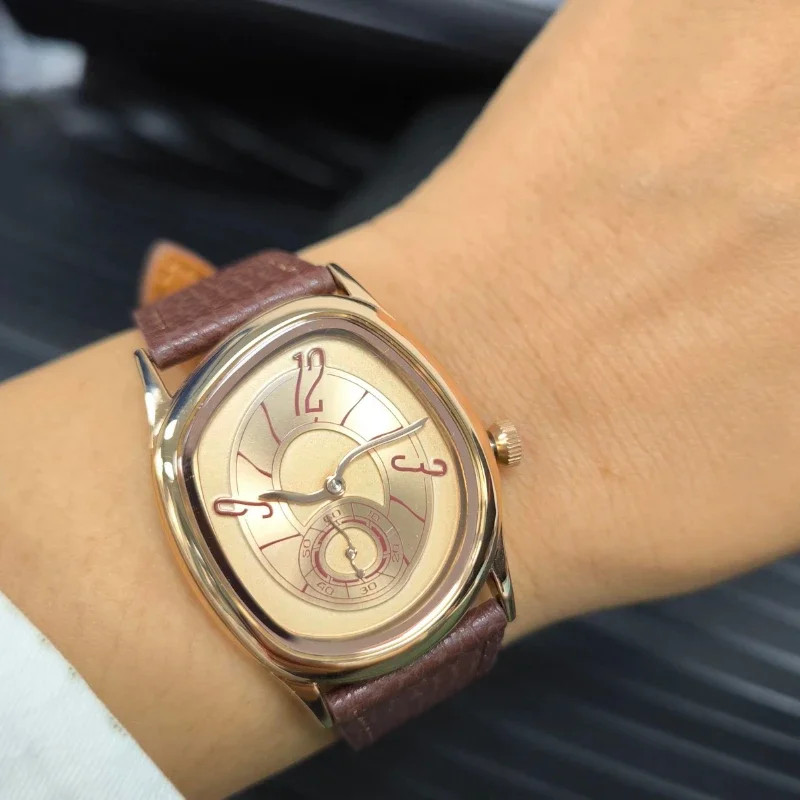 New luxury square watch with twisted design Men’s quartz watch Classic retro
